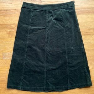 Dark Green Corduroy Skirt